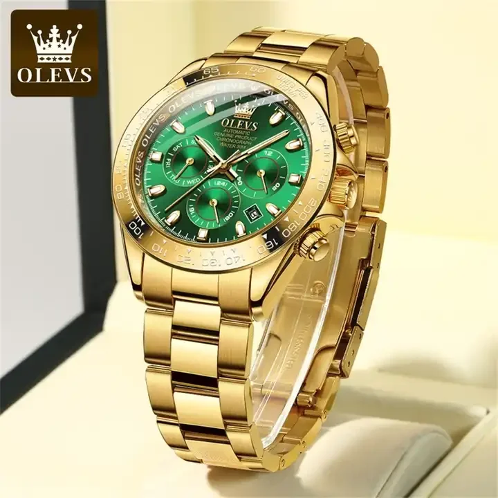 Olevs 6638 Fashion Waterproof Digital Online Mens Wrist Bands Luxury Tourbillon Automatic Mechanical Watches For Men