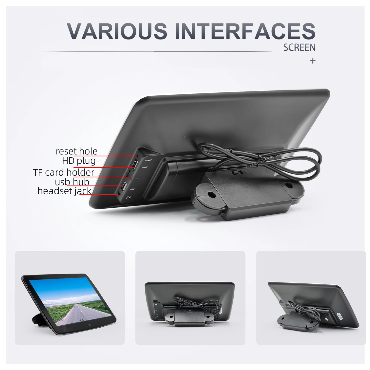 Universal 11.6 Inch Car Rear Entertainment   Android 9.0 Car Touch screen Monitor  Headrest Player for W447