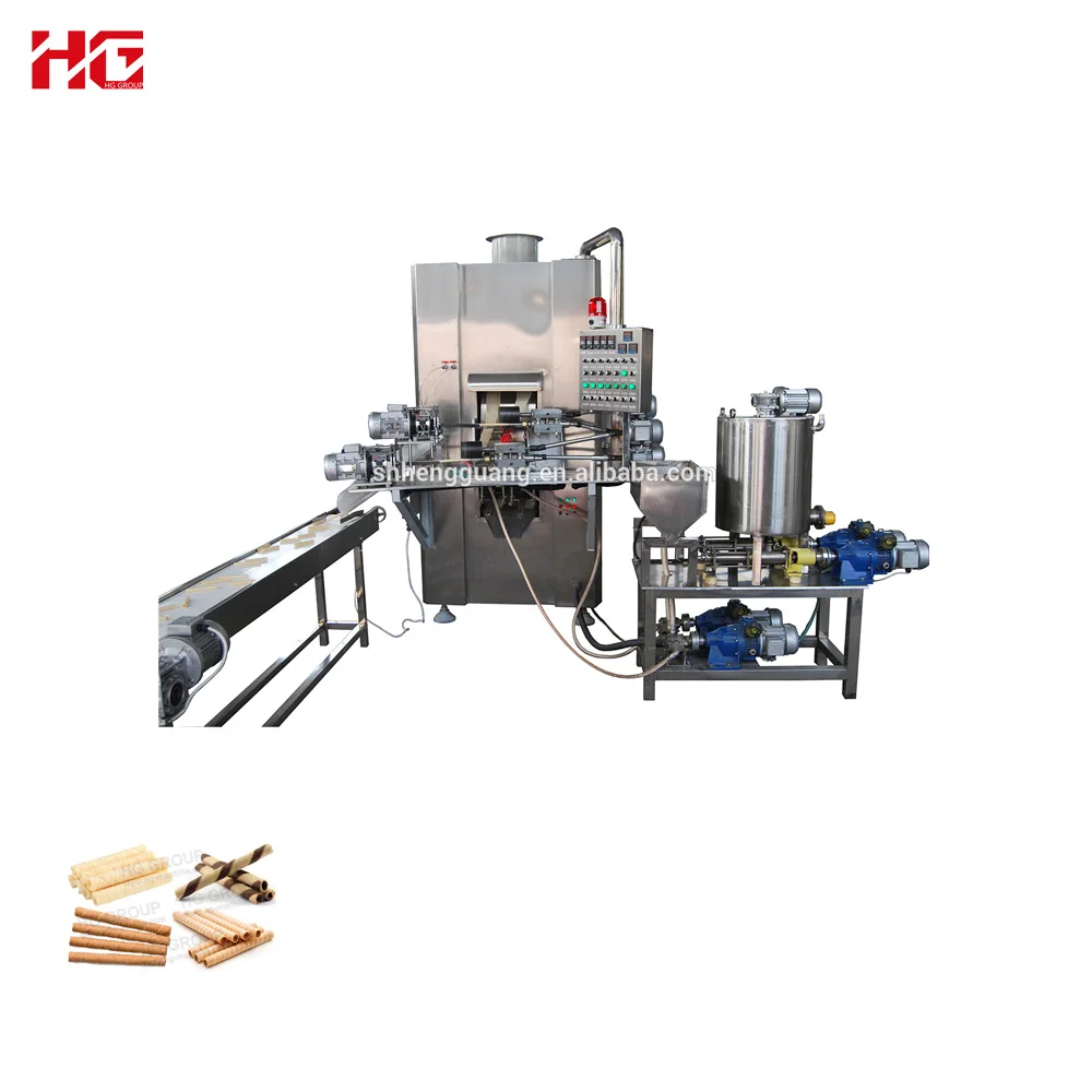 Wafer roll baking machine/Automatic Snack egg roll maker equipment / Pancake and Crepe Machine with good discountnt