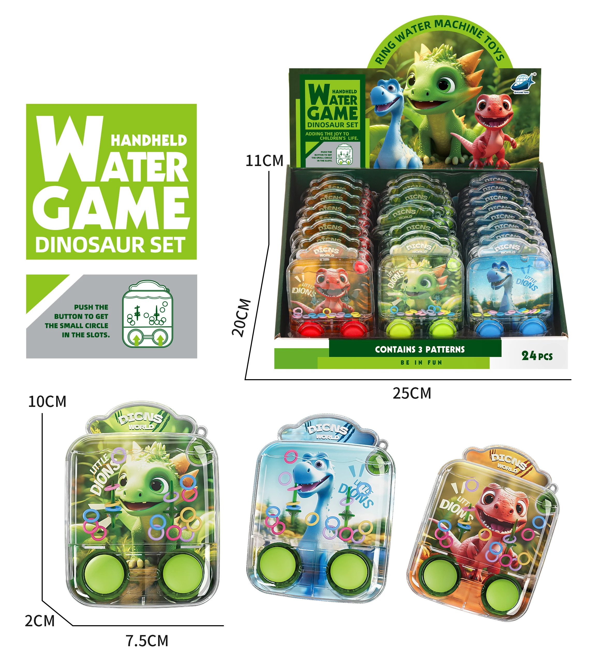 Wholesale Cheap Children 24Pcs Ring Water Toss Game Toy Party Favors Novelty Handheld Games For Kids