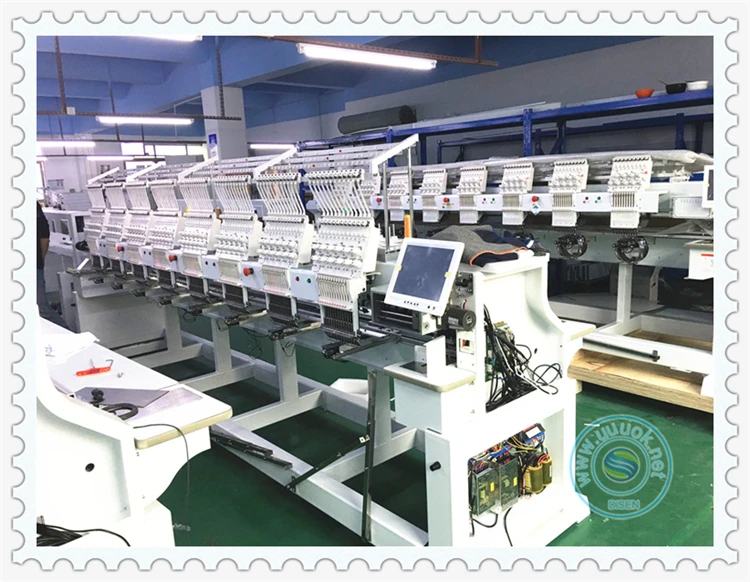 8 15 Head Computerized Embroidery Machine for Shoes T-shirt Hat Flat Embroidering