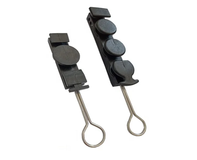 FTTH Plastic S Type Wedge Anchor Clamp Holder for Tension Clamp Drop Wire Flat Fiber Optical Cable Accessory