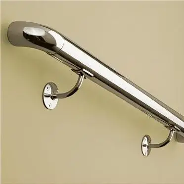 304 316 Stainless Steel Railing Bracket Handrail Fittings Fixed  Plate Glass Leaning Staircase Handrail Bracket Accessories