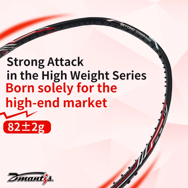 Factory OEM Dmantis Professional Carbon Fiber Badminton Racket 4U Weight Graphite Shaft Durable Quality