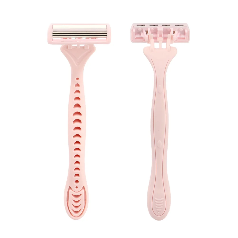 Wholesale Disposable Razor 3 Blade Rubber Handle Shaving Razor Blade For Women and Man