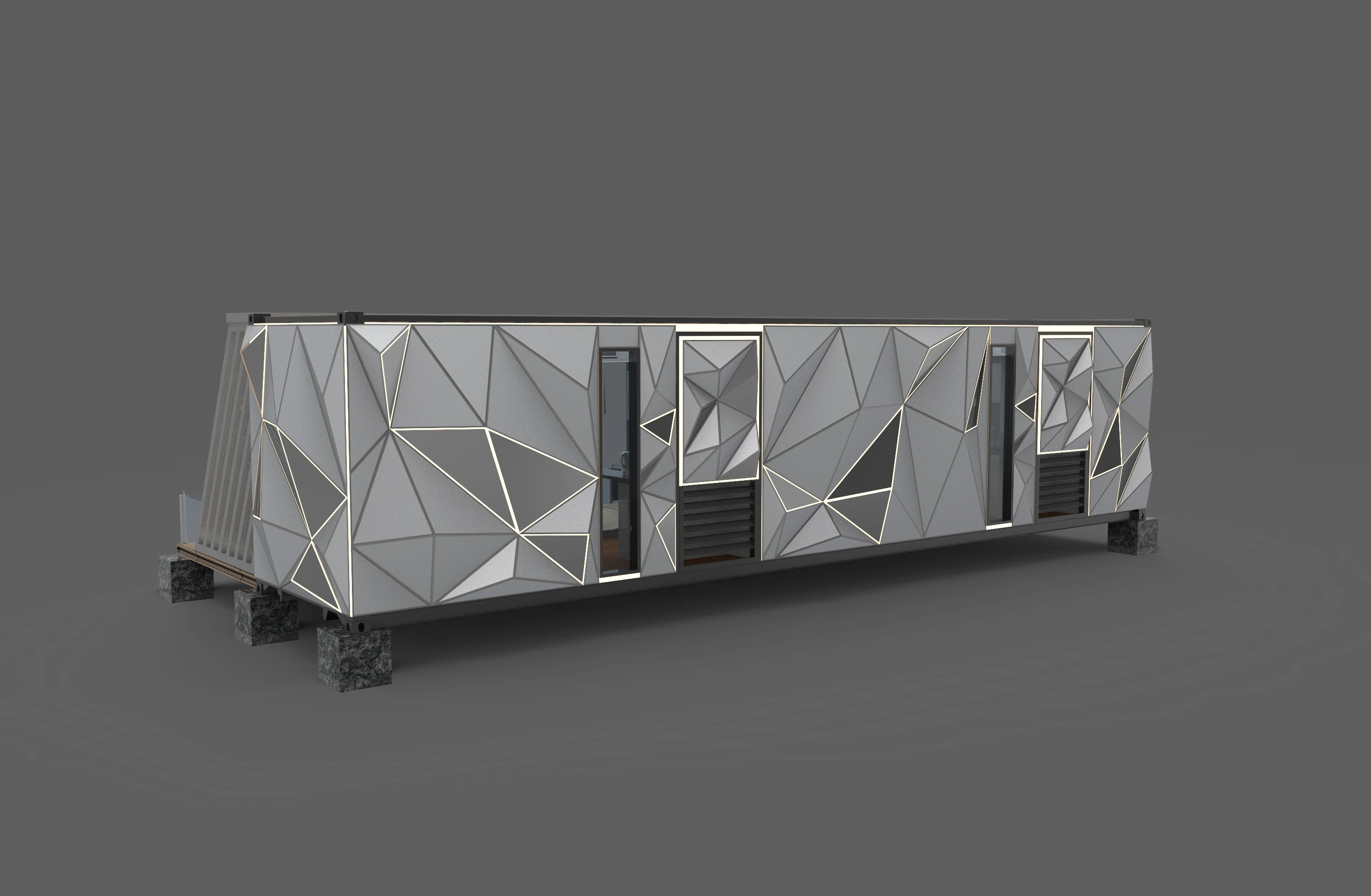 movable  container car with karaoke cabinet