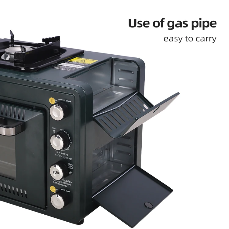 HOMFUL OEM Ultralight Outdoor Double Burner Gas Oven Folding Double Camping Stove