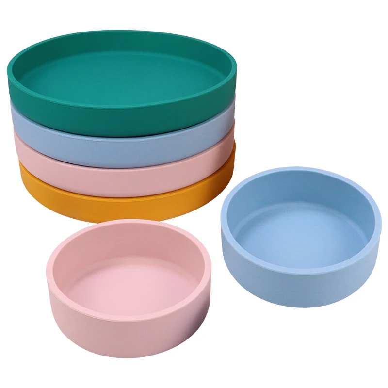 15 CM Reusable Durable Eco-Friendly Unbreakable Silicone Sustainable Design Style Europe Stocked Dish Plate for Pet Food Packing