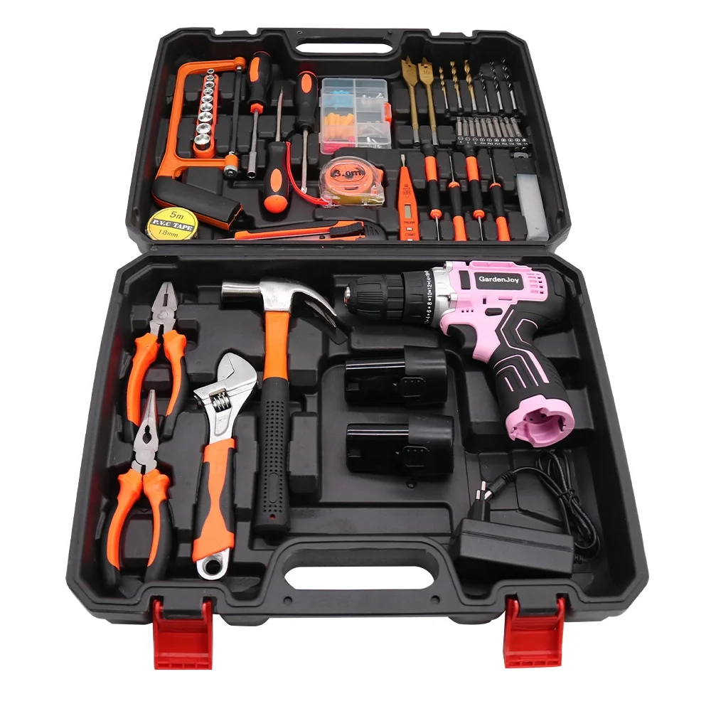 New Product Power Tool Kits Cordless Drill 108 Pieces Tool Set Tool Combo Set with Battery