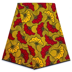 High Quality Chinese Manufacture pagne africain Wax Print African Ankara Real Wax 100% Cotton Block printing  For Making Clothes