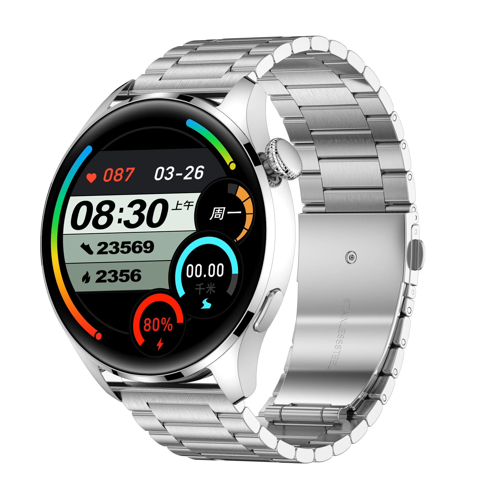 cheap watch3 Bt calling Movement distance Screen time Stopwatch Weather smart watch android voice assistant zeblaze smart watch