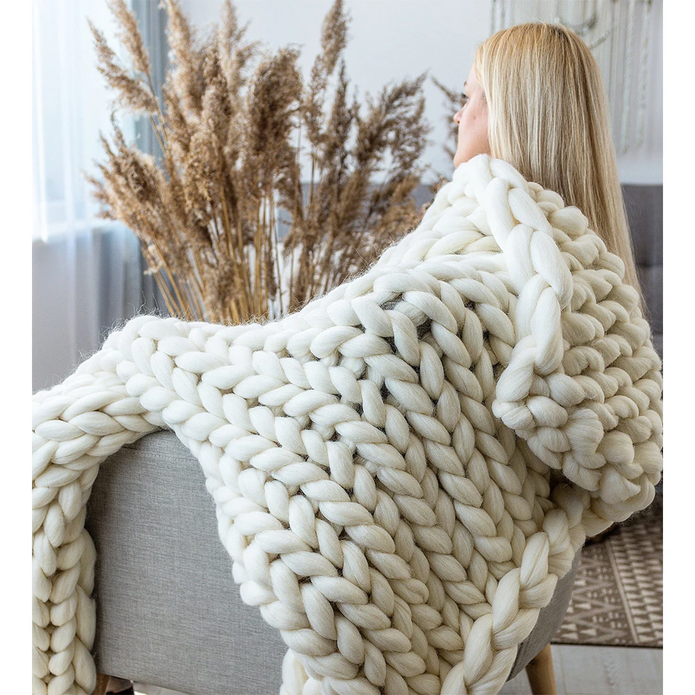 chunky knit blanket