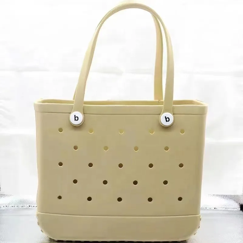Women Designer Bogg Bag Beach Bags Luxury Summer Hole Tote Large Shopping Fashion Plastic Basket Lady Beach Silicone Bog Purse