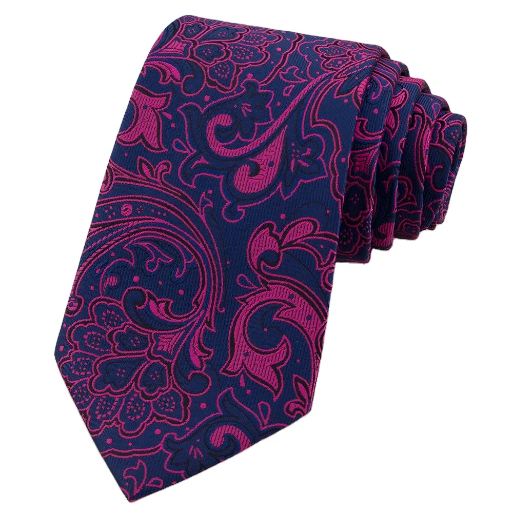 Zecheng China Factory Corbatas Tuxedo Suit Paisley Floral Silk Ties for Men