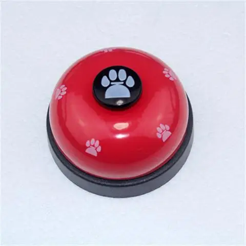 Color footprints fun press the bell dog trainer food bell pet trainer dog training supplies