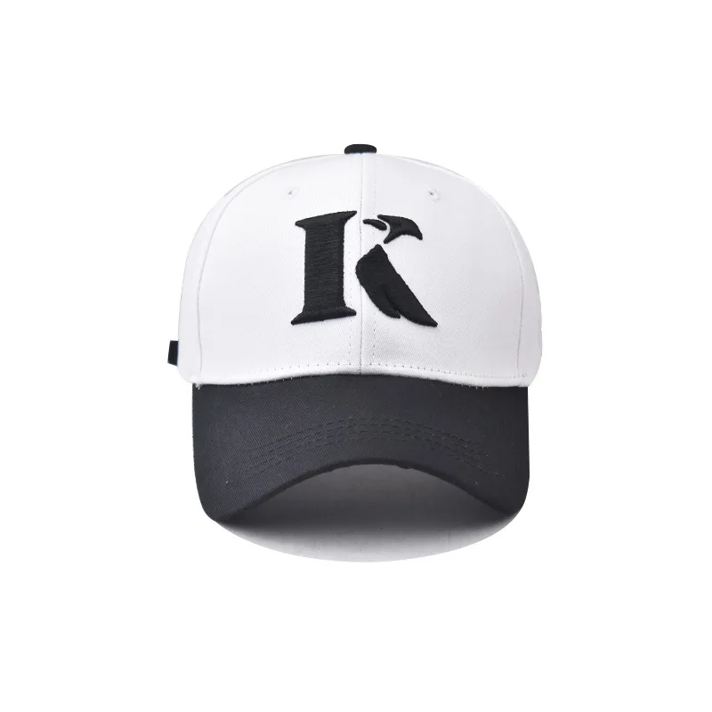 New Four Seasons two-tone  Cotton Baseball Hat for Men and Women Cotton K Letter Embroidered sport sun visor hats