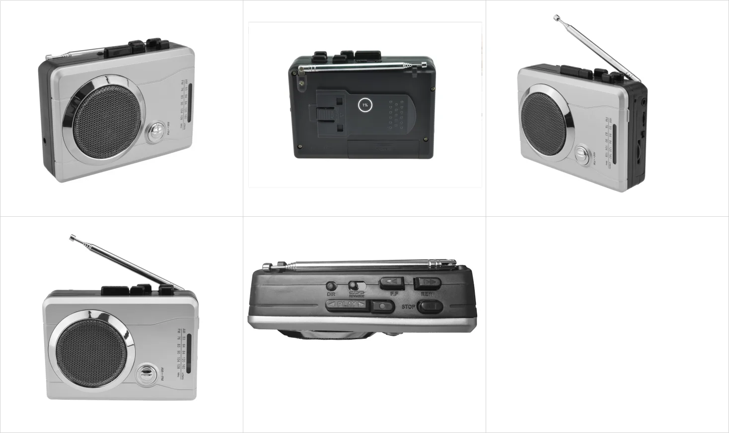 
Traditional high quality radio player Cassette Player record AM/FM radio into cassette Built-in Speaker, record external voice 