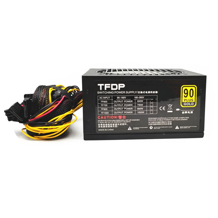 Цветная (RGB) ATX PSU 600W 80 PLUS бронза блок питания APFC 600w импульсный источник игровой ПК блок питания с цветовой моделью RGB режим света 110V 220V