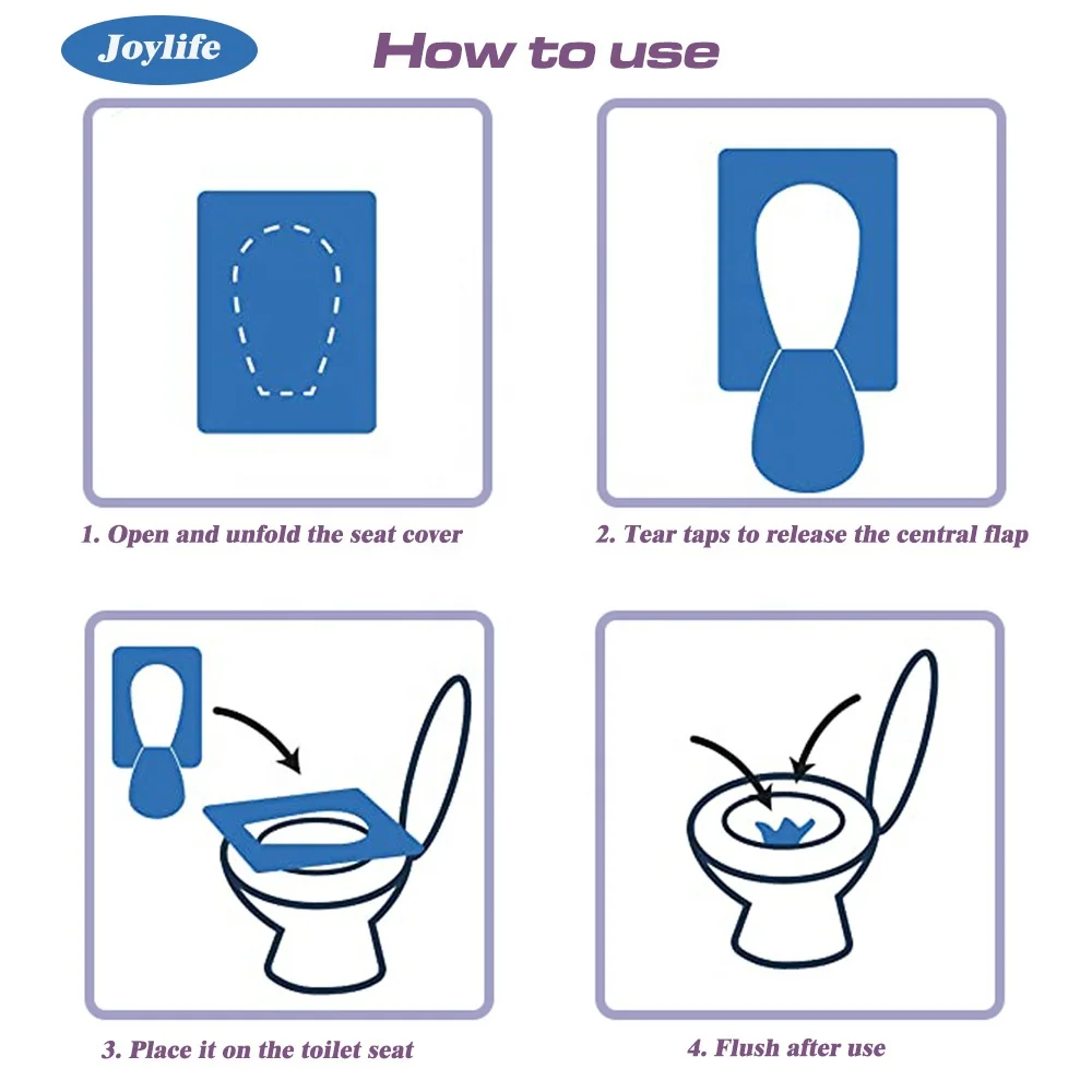 Wholesale Export Travel Pack Disposable Portable Flushable Toilet Seat Covers Paper To Japan
