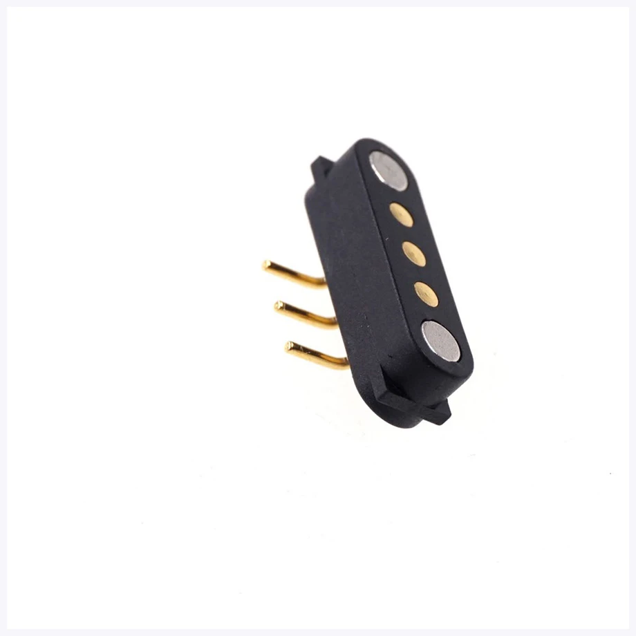 2.54mm Pitch High Amp 2A Pogo Pin Connector 3 Pogo Pin Mating USB Cable Magnetic Connector For Intelligent Devices