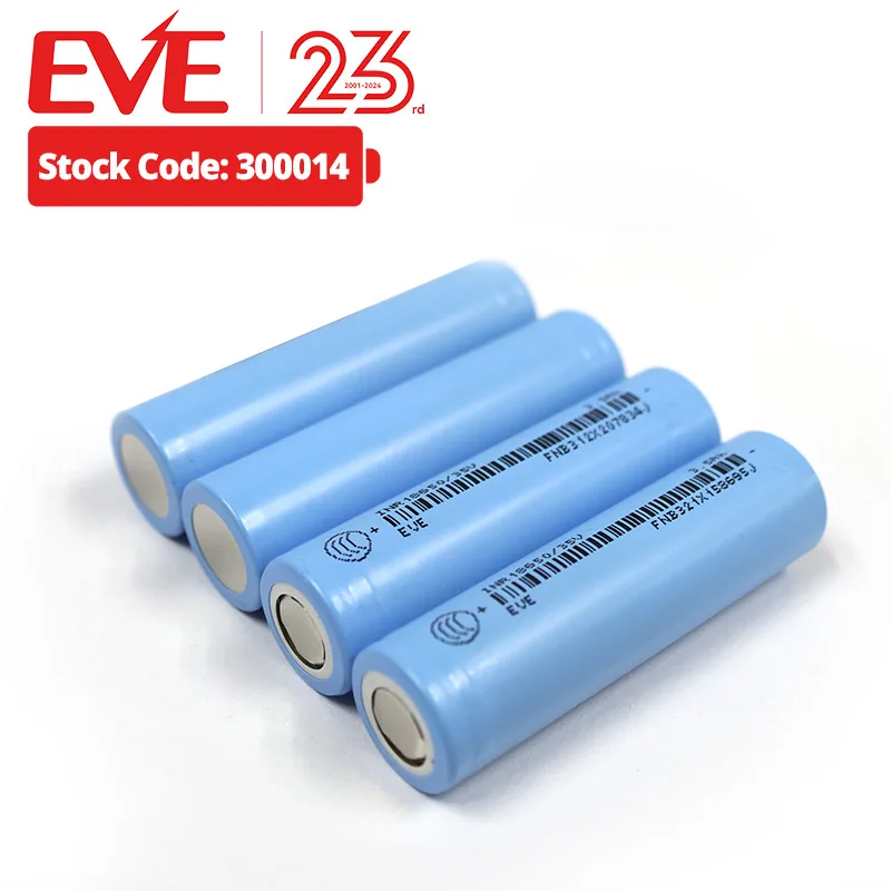 EVE 18650 battery 3500mah lithium battery ebike 18650 3.7v  li ion rechargeable 18650 li ion 3500mah battery