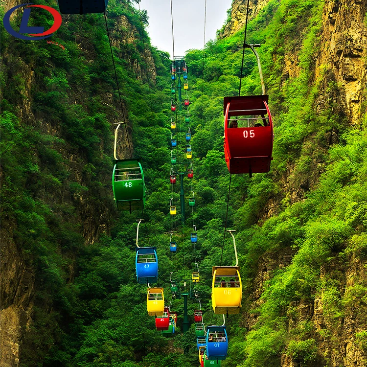 Outdoor Commercial Amusement Mountain Aerial Tramway Gondola Lift Scenic Sightseeing Cable Car Ski Cableway