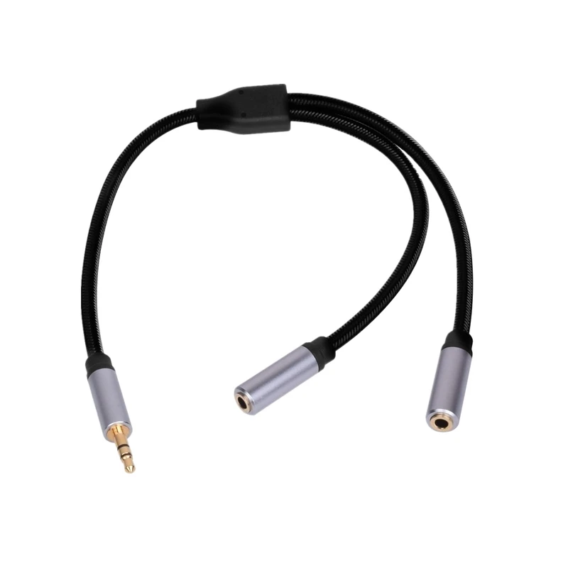Audio cable one divided into two/three 3.5mm to rca double Lotus head 24k gold-plated copper core composite av audio connection
