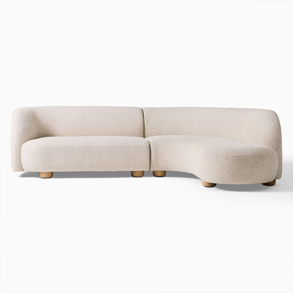 Extra Modular Sectional Sofas Velour Curved Large Sofa Couch Living Room Velvet Fabric Cloud Sofa Set