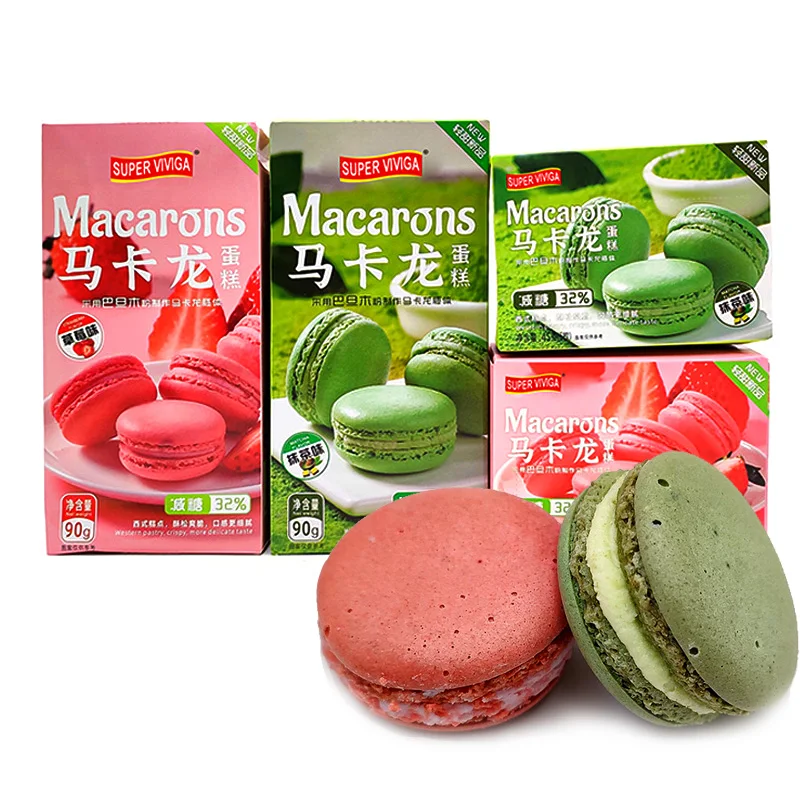 Hot Sale Macaron Sandwich Sweet Jam Biscuit and Cookie Snack