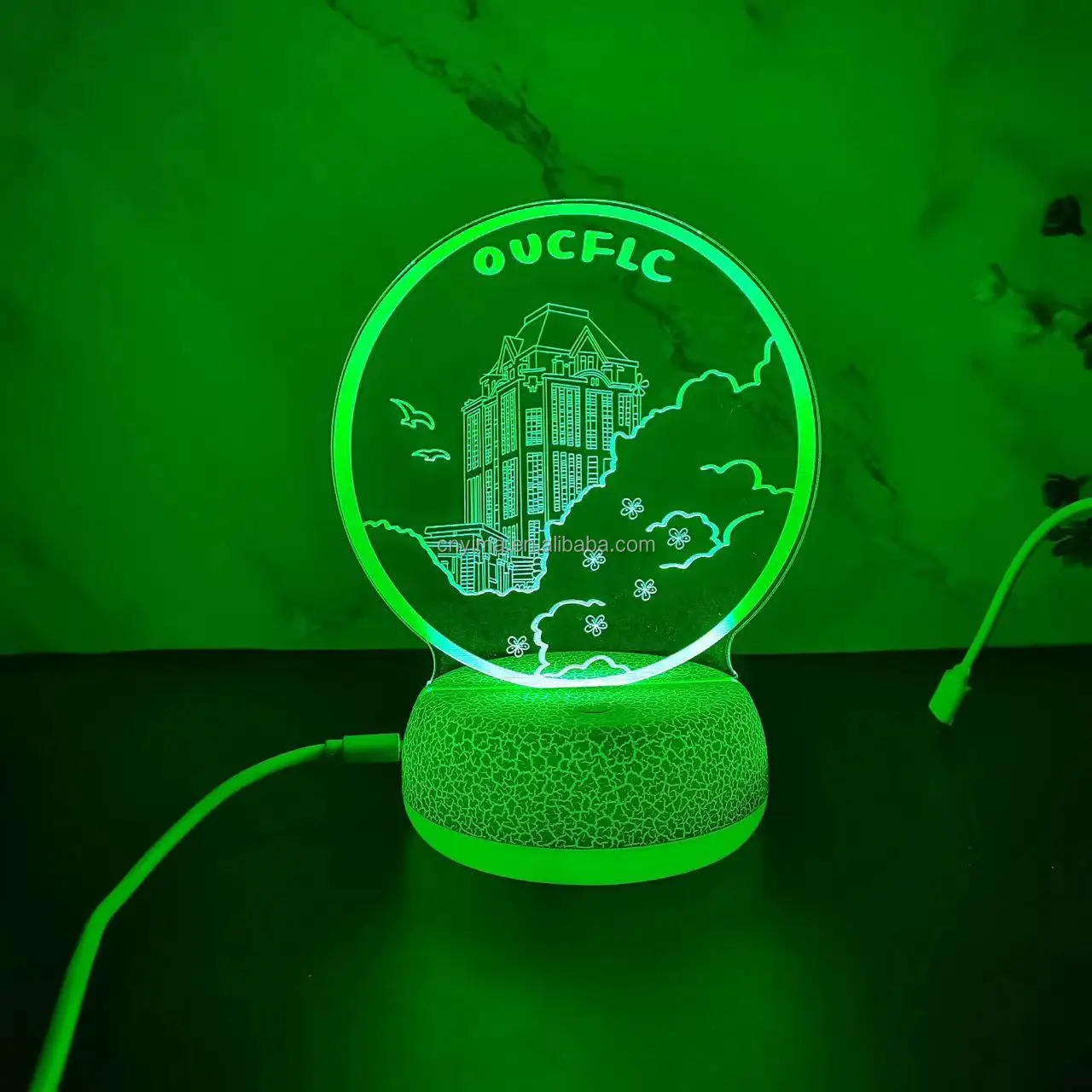 RGB Ночной свет креативный стираемый акриловый блокнот для заметок светодиодная Ночная лампа