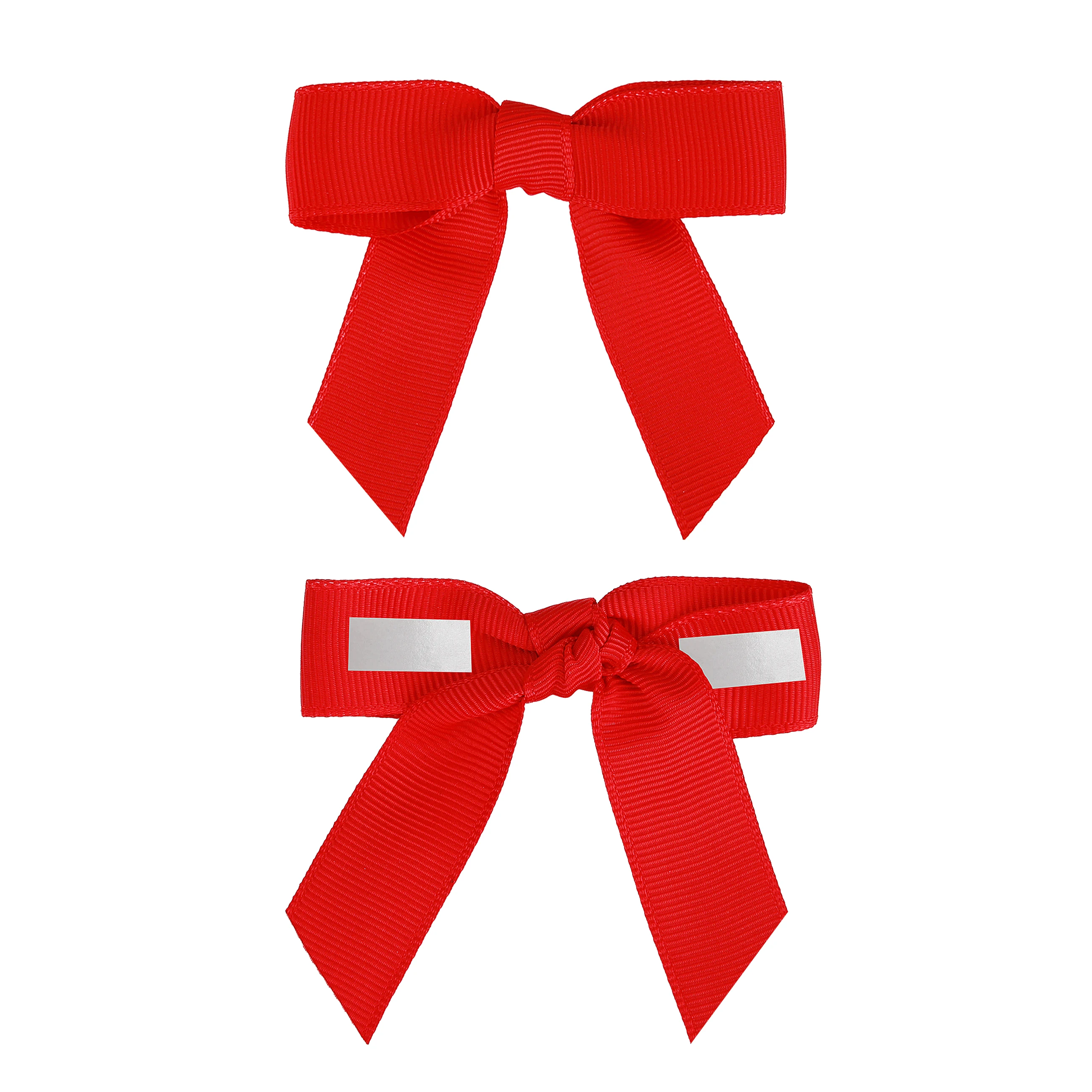 Best Selling Christmas Gift CustomTie Pre Made Small Satin Large Grosgrain 1/4 Tied Ribbon Self Adhesive Bow