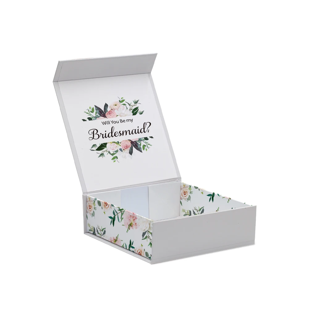 HENGXING Wholesale Customized Candy Storage Gift Paper Wedding Favor Gift Bridesmaid Proposal Boxes For Wedding Favors