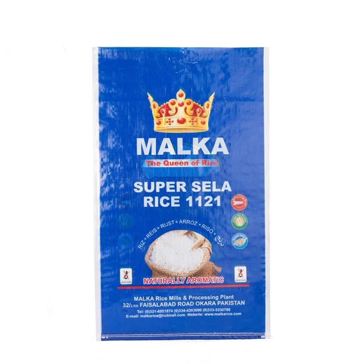 Pakistan 25kg Rice Bags BOPP Laminated Printing PP Woven Bag Waterproof Plastic Grain Bags