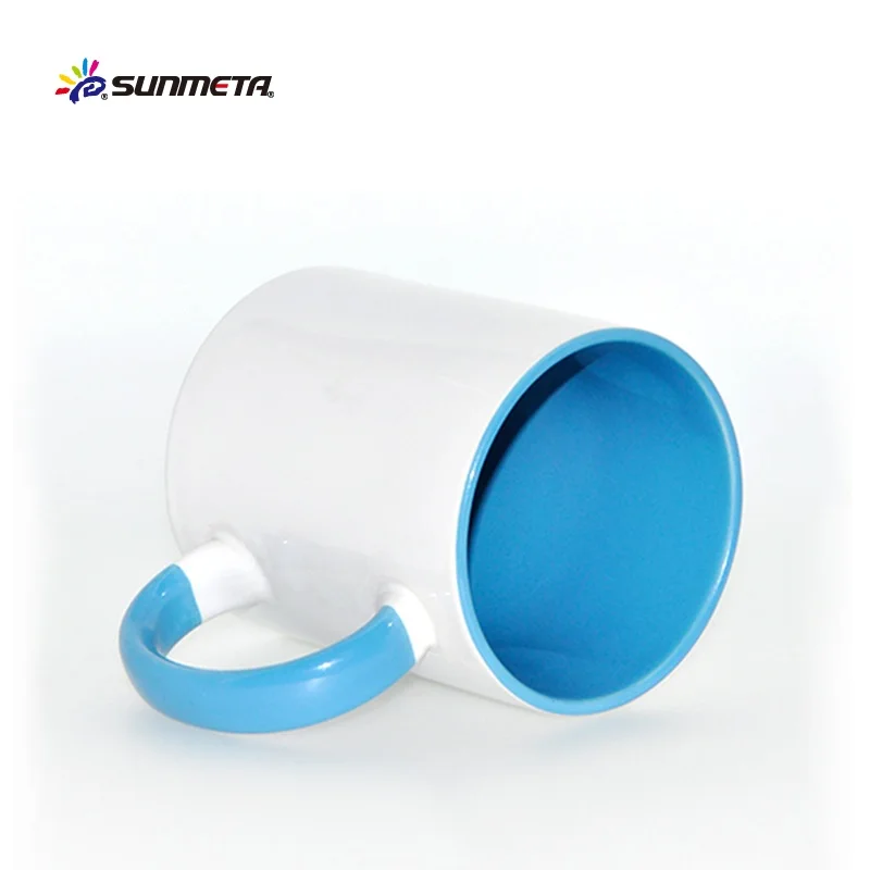  Sunmeta color mug 11oz handle solid inside mugs for
