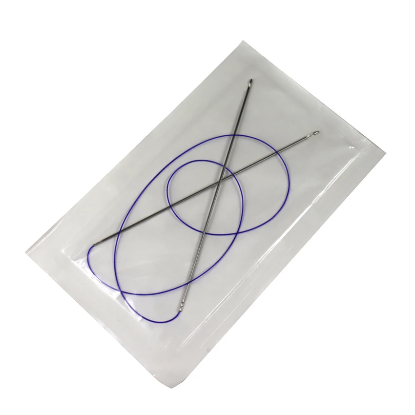 wholesale fast delivery barbed cog pdo pcl plla thread face lift fishbone double needle thread 20g 100mm with blunt type lifting