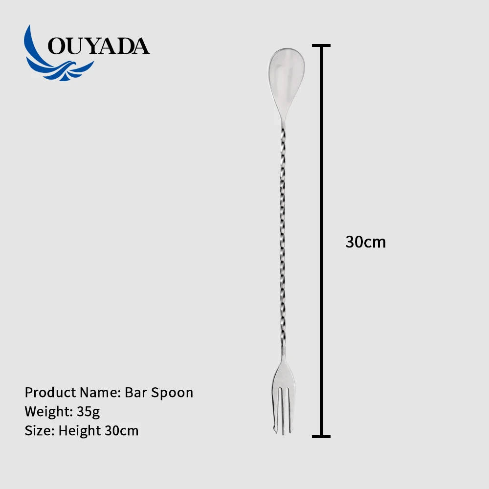 
Factory Direct wholesale stainless steel tea stirrer mixing bar spoon measurement with spoon 