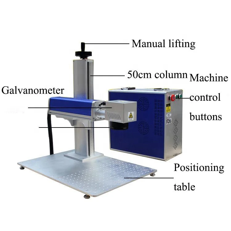 Pen Logo Nameplate Galvo Raycus Jpt Fiber Engraving Laser Marking Machine Small Handheld Split Optical Non Metal Deep Marking