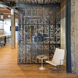 Titanium gold stainless steel design decorative wall partitions for Hotel lobby