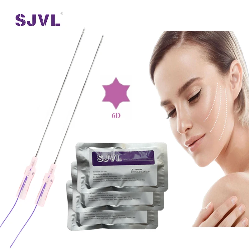 Реборн для лифтинга лица, резьба Pdo 21 г 100 мм Hilos Cog 6d, сертификат CE ISO