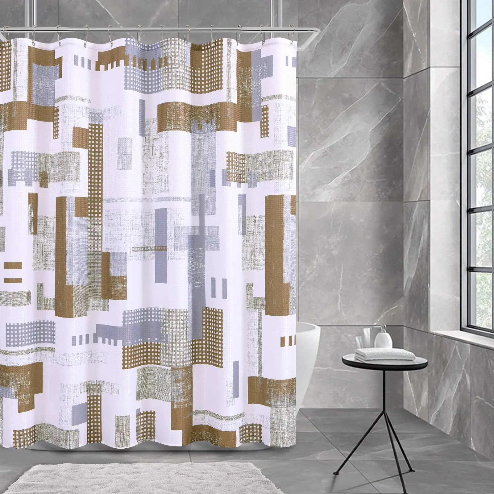 Amazon Waterproof Shower Curtain, Famous Hookless Bathroom Shower Curtain%
