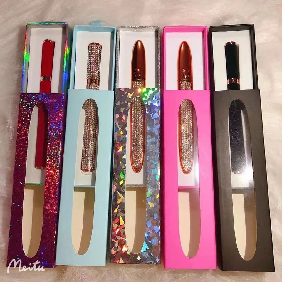 New Product Eyeliner Cosmetic Waterproof Black and Dark Coffee Brown Can Hold Eyelashes Without Glue Liquid Eyeliner Pen