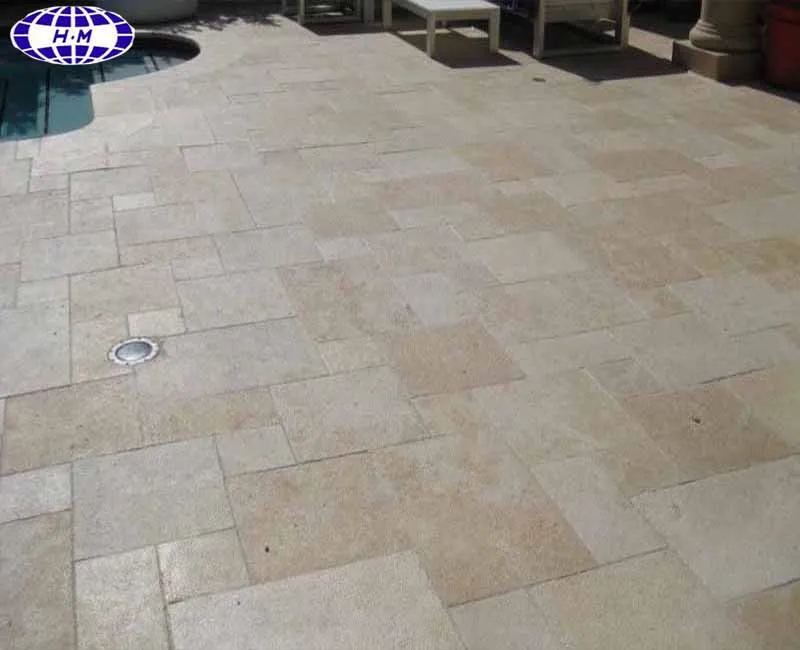 Китайский куст, молотковый желтый известняк для украшения бассейна