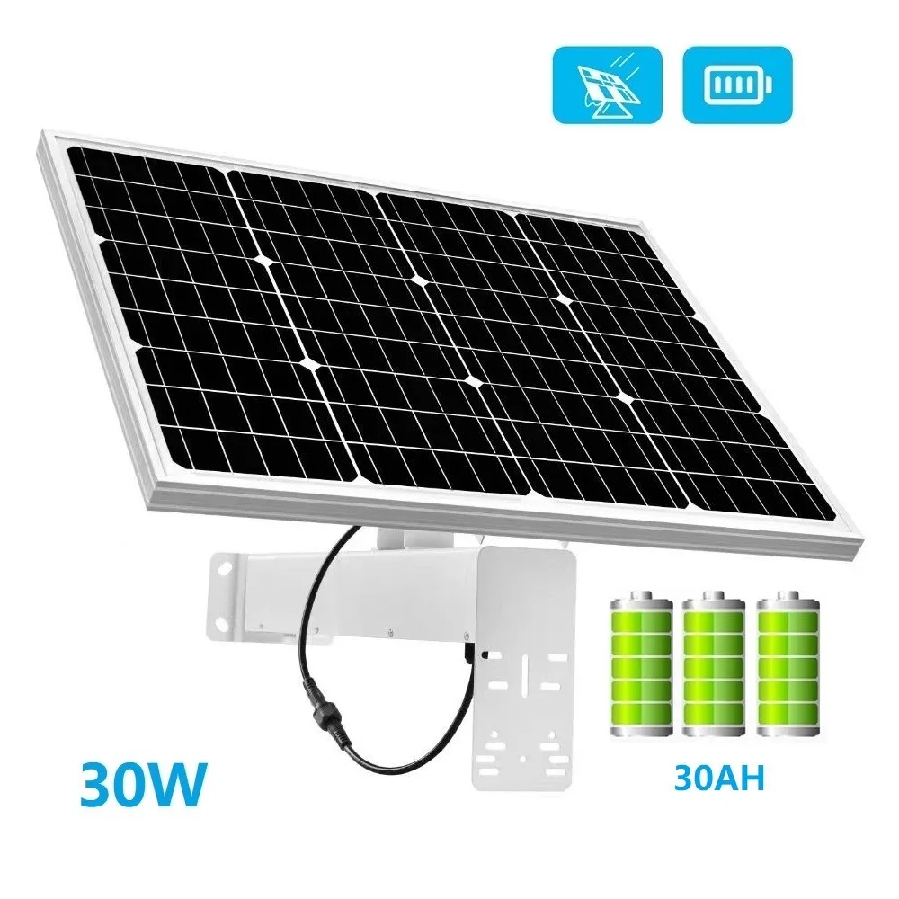Outdoor 40W 60W 20AH 30AH IP66 waterpoof cctv solar power 12V DC solar powered PTZ  solar camera