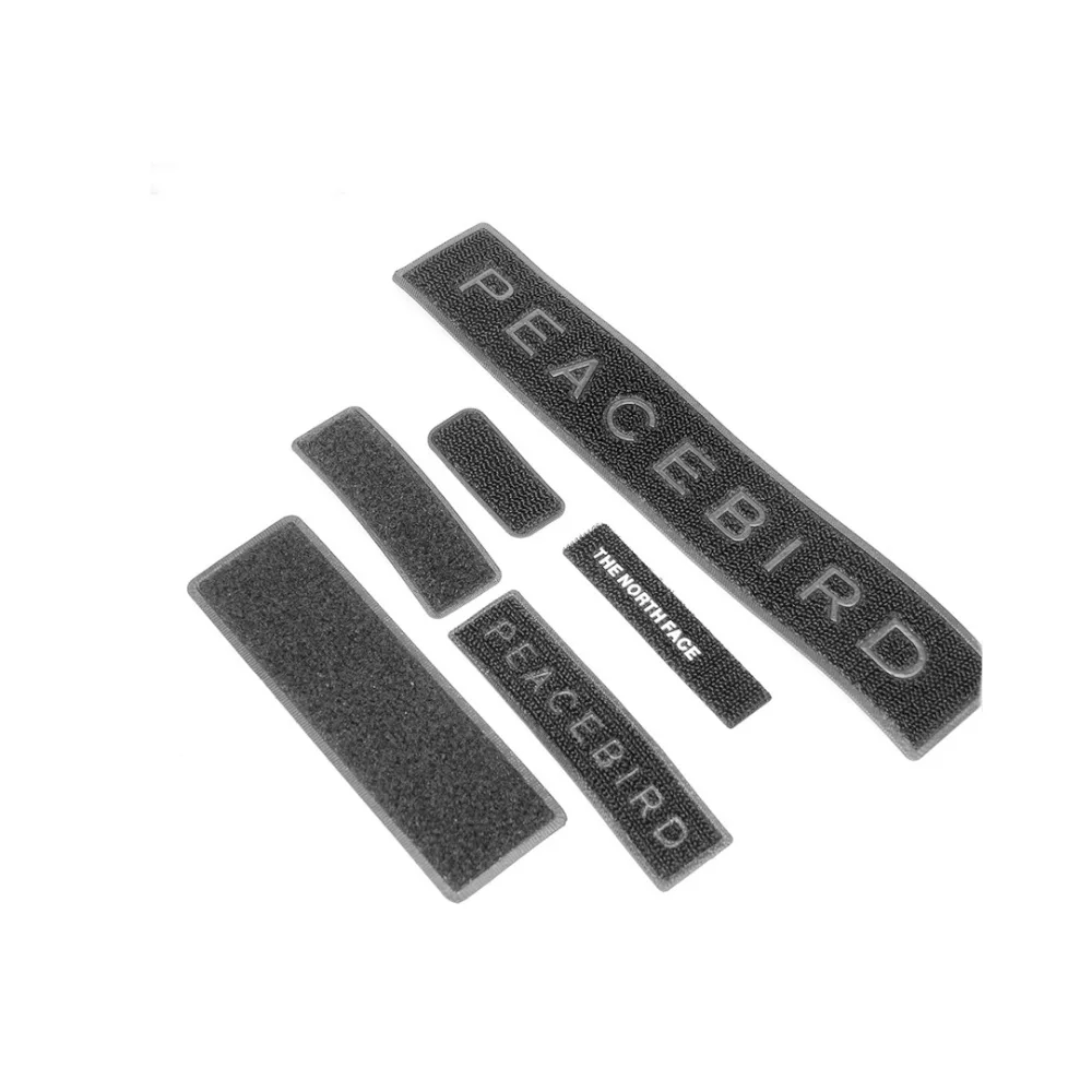 Embossed TPU letter on loop back for hats Fashion OEM print on demand heat transfer iron on 3D effect TPU custom neck label