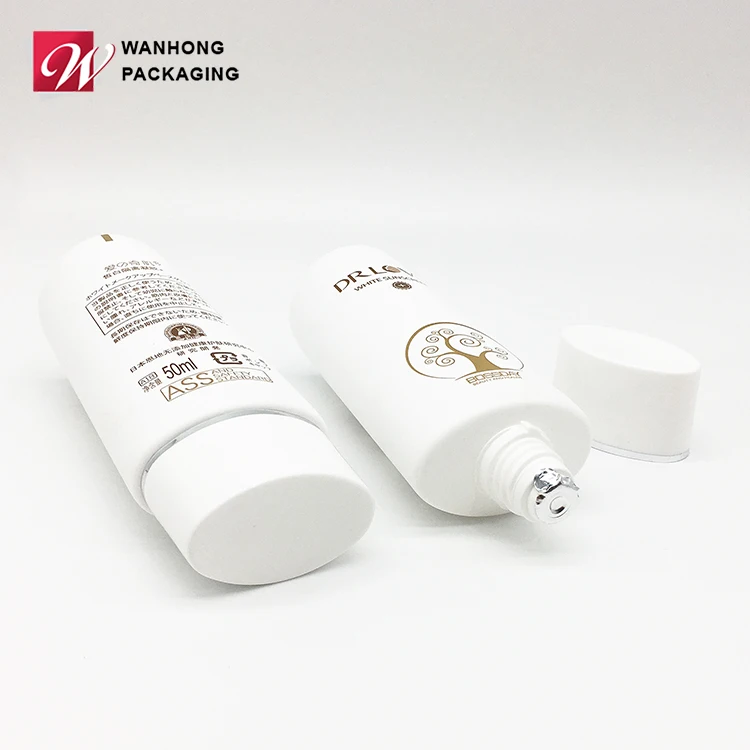 
Wholesale Eco-friendly 50ml Squeeze Tube, OEM Soft Cosmetic Tubes In Oval Shape In Matte Finish 