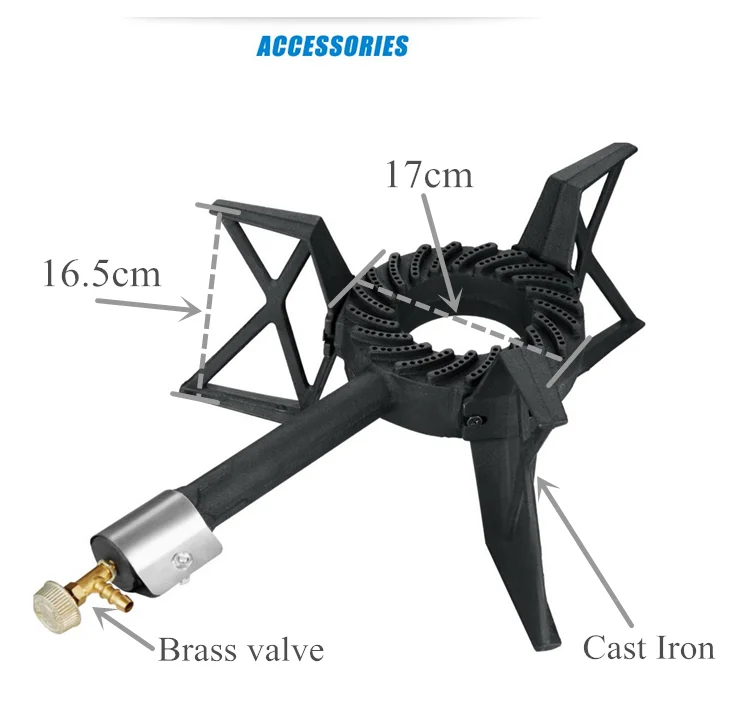 Portable Cast Iron Gas Stove Butane Camping Stove Manufacture