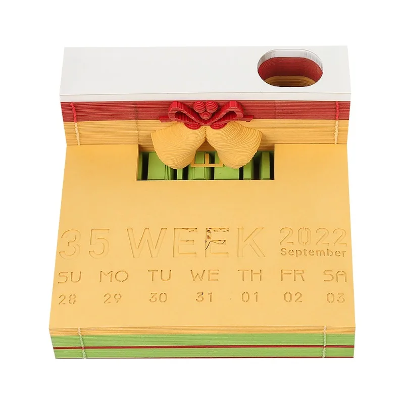 christmas bell gift 3d sticky note book custom christmas old man model custom paper carved paper building scenery note book