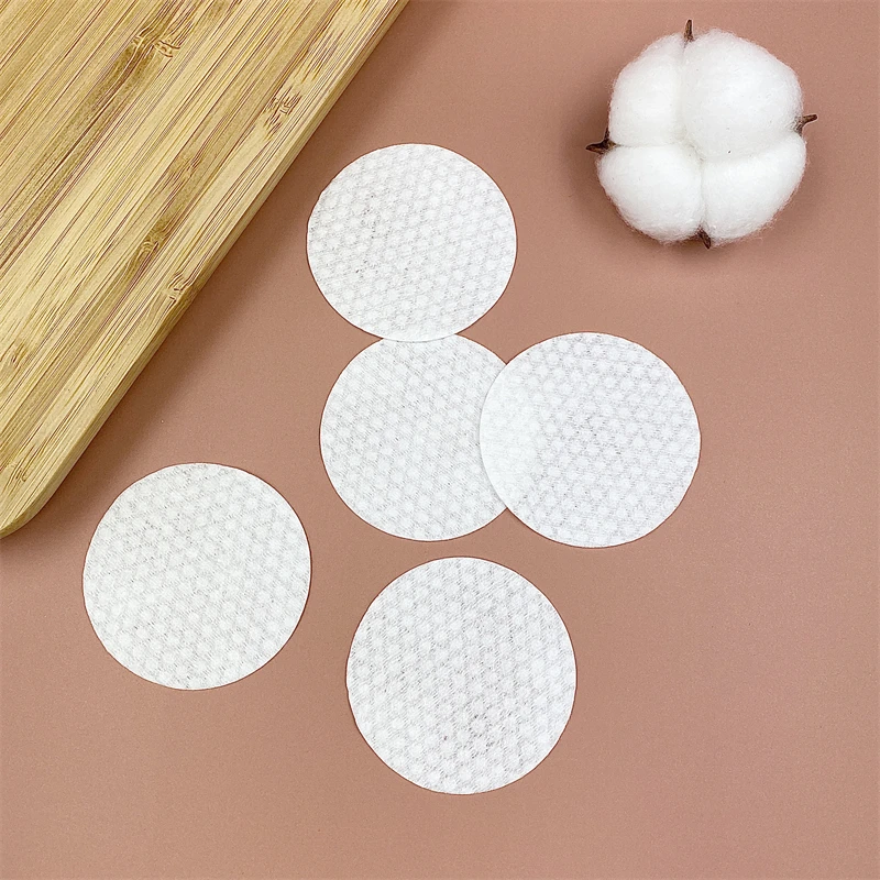FZ20 OEM Wholesale non woven embossed dots round cotton pad for beauty