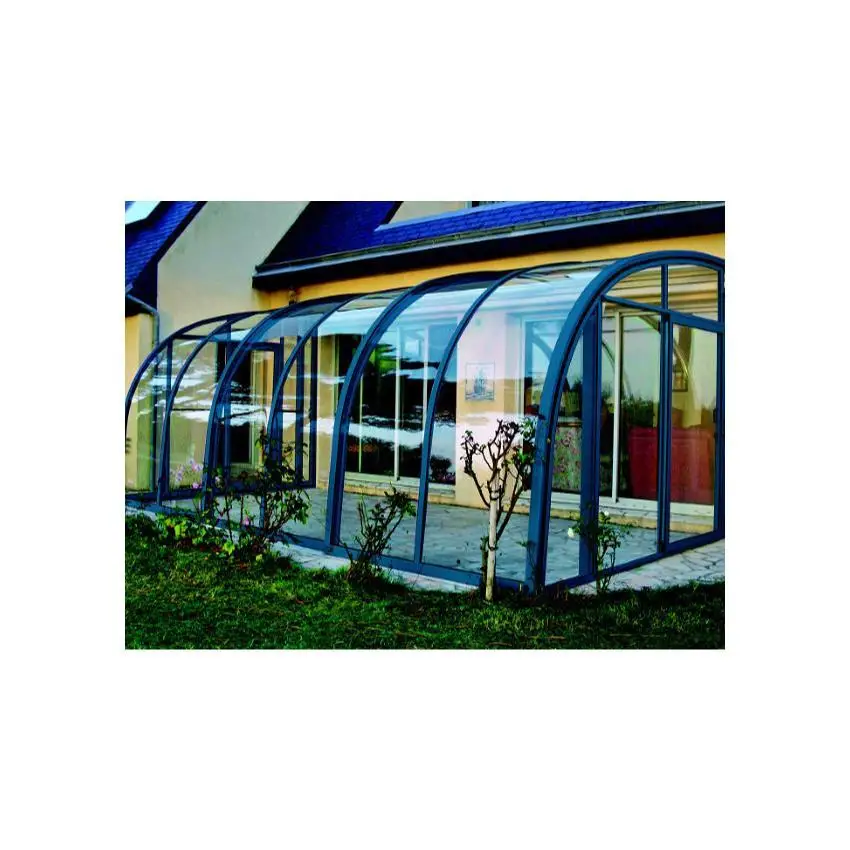 Factory Supply Aluminium Glass Sunroom For Solarium  Four Season Sunroom  Glass House Winter Garden Sunroom