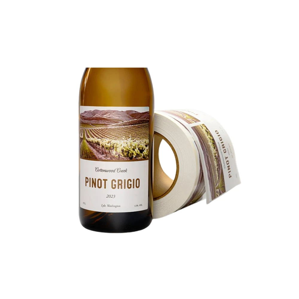 Luxury gold foil wine bottle label,special paper texture paper for wine bottle neck label